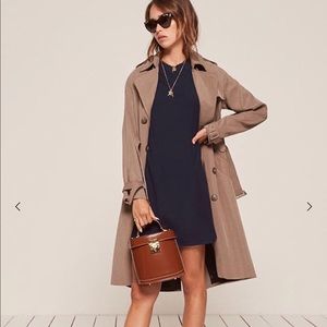 Reformation Dame Dress in Navy Blue - Like New!!